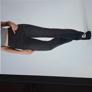 XSMALL (PETITE)     HALARA DISTRESSED DENIUM KNIT TUMMY CONTROL  BOOT CUT JEANS